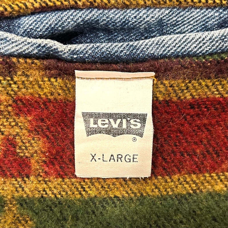 90s Levi's 70617 4891 デニムジャケット ネイティブ柄ブランケット USA