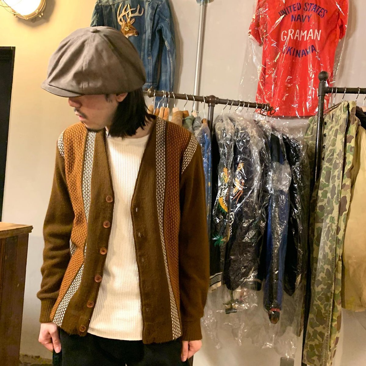 60s CAMPUS キャンパス アクリルカーディガン USA製 (S2123) | DUFF 60s CAMPUS キャンパス アクリルカーディガン USA製 (S2123) | DUFF