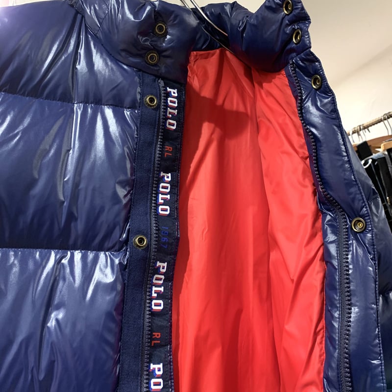POLO RALPH LAUREN ダウンジャケット ラルフローレン ネイビー フード