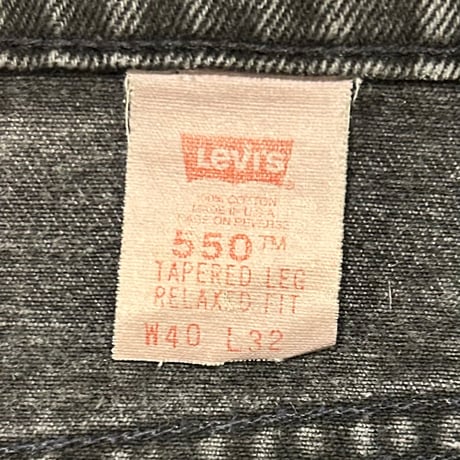 90s　Levi's 550 0260　リーバイス　ブラックデニムパンツ　38×31　USA製　1994年　(S5415)