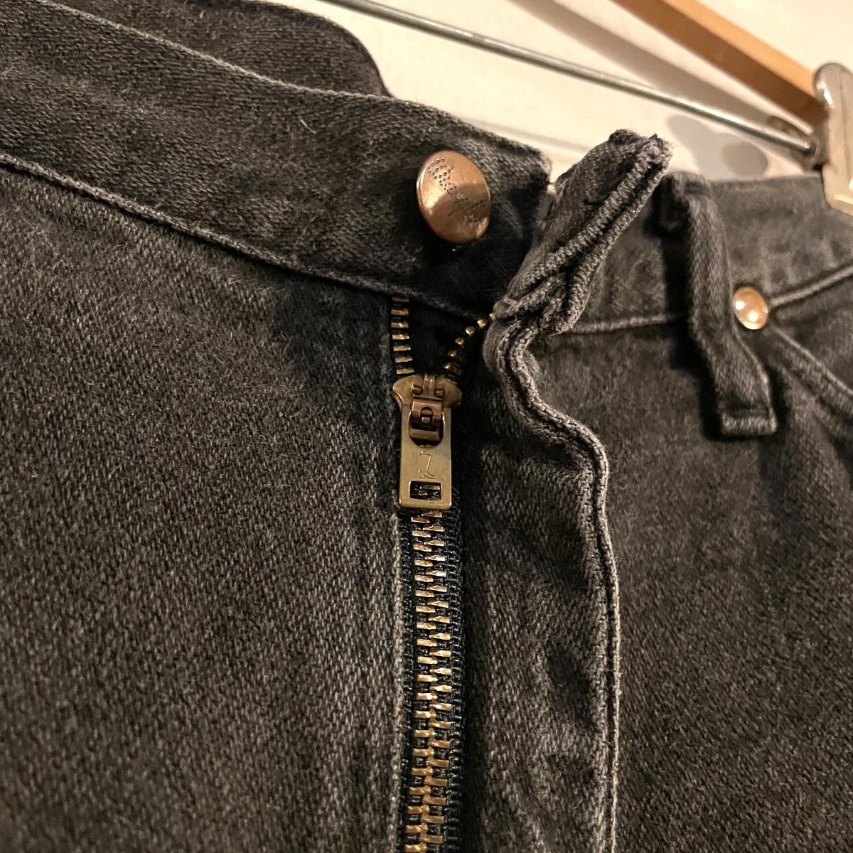 90s Wrangler ブラックデニムパンツ 33×32 USA製 ラングラー