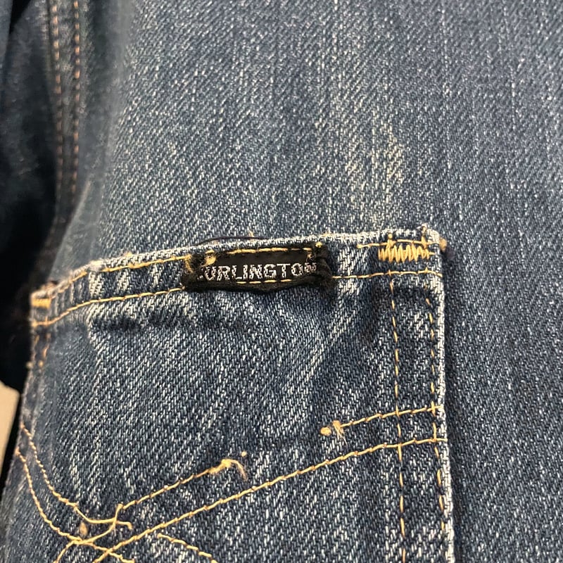 【60s' Burlington】デニムジャケット 2nd 60s Burlington デニム カバーオールジャケット【L