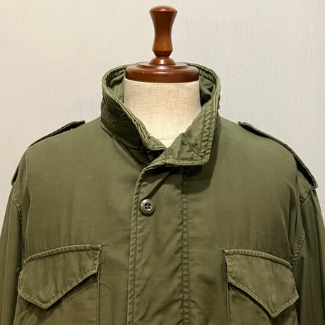 80s　US MILITARY　M-65 FIELD JACKET　3rd Type　フィールドジャケット　Size L-S　ブラスジップ　ミリタリージャケット　1980年　(S4977)