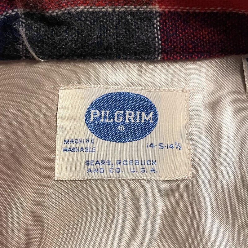PILGRIM 50s ヴィンテージ ウールシャツ 50s PILGRIM Vintage Wool Shirt DEAD STOCK オープンカ