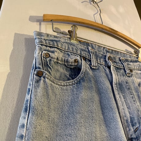 80s　Levi’s 505 0217　デニムパンツ　33×31　黒カン　内股シングル　裾チェーンステッチ　42 TALON ZIP　ボタン裏 16　USA製　1980年　(S3626)