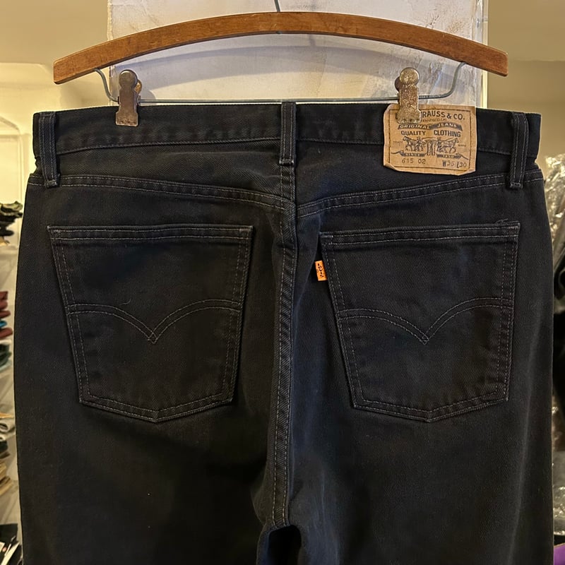 90s UK製 リーバイス 615 オレンジタブ 後染め ブラックデニム ユーロ 90s Levi's 615 0285 リーバイス ブラックデニムパンツ ユーロ