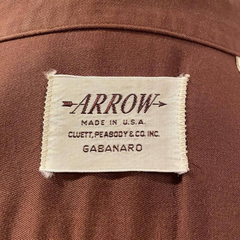 トップス 50s ARROW Brand Rayon shirt XL!!】〜70's ARROW 