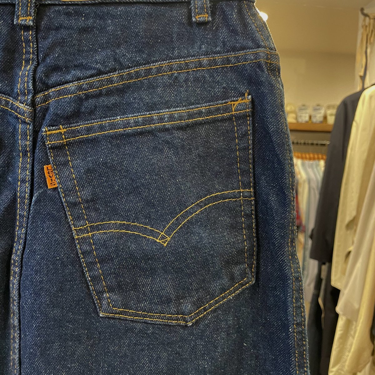 Levi's 97084 0214 デニムスカート オレンジタブ 濃紺 USA製 70s Levi's 97084 0214 デニムスカート オレンジタブ 濃紺 USA製 70s