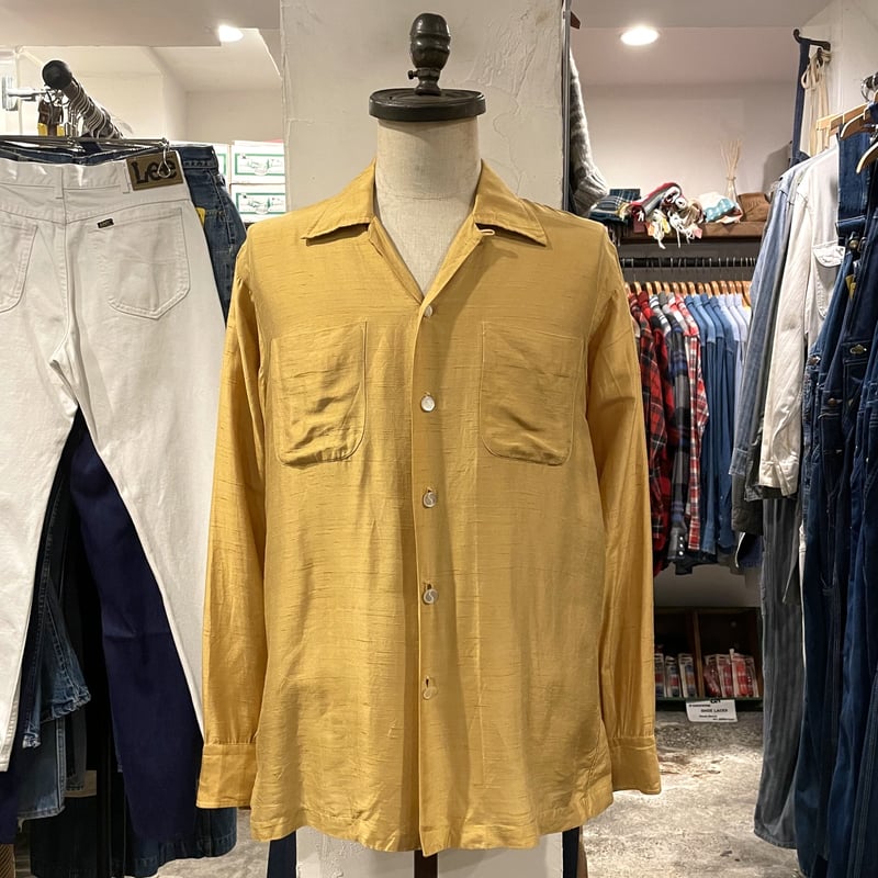 60s Schiaparelli Vintage Rayon Shirts レーヨンシャツ オ