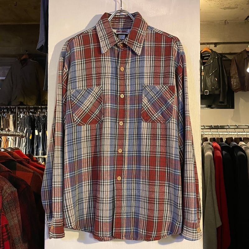 80s BIG MAC L/S ネルシャツ USA製 Size L コットンシャツ (S388 80s BIG MAC L/S ネルシャツ USA製 Size L コットンシャツ (S388