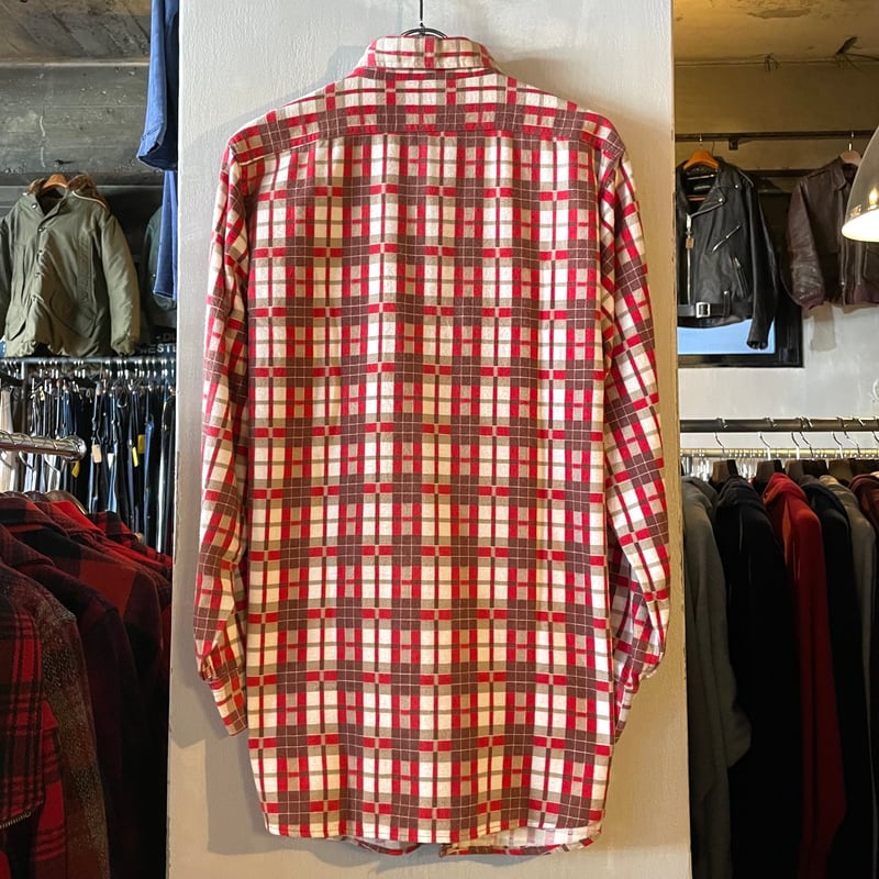 50s Anvil BRAND Vintage Shirt プリント ネルシャツ チェック 50s Anvil BRAND Vintage Shirt プリント ネルシャツ チェック