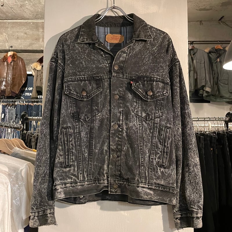 80s~ Levi's 70417 9420 ブラック デニムジャケット ネル 80s~ Levi's 70417 9420 ブラック デニムジャケット ネル