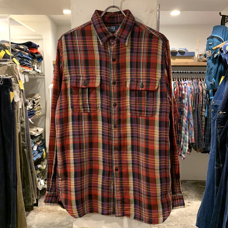 POLO by Ralph Lauren L/Sチェックネルシャツ ラルフローレン 長袖