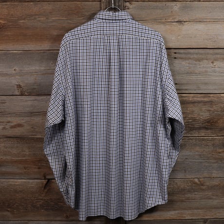 Ralph Lauren　チェック柄　コットンシャツ　ボタンダウン　ビッグサイズ　ラルフローレン　（Y0169)