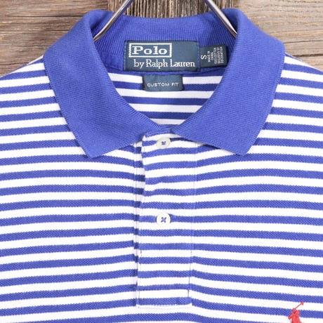 Polo Ralph Lauren　ショートスリーブポロシャツ　ポロラルフローレン　ワンポイント　ボーダー柄　(Y0380)
