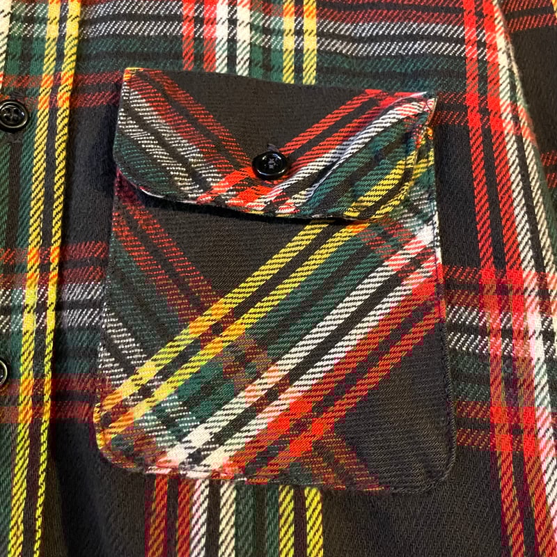 80s FIVE BROTHER L/S ネルシャツ USA製 Size M ファイブブラザー