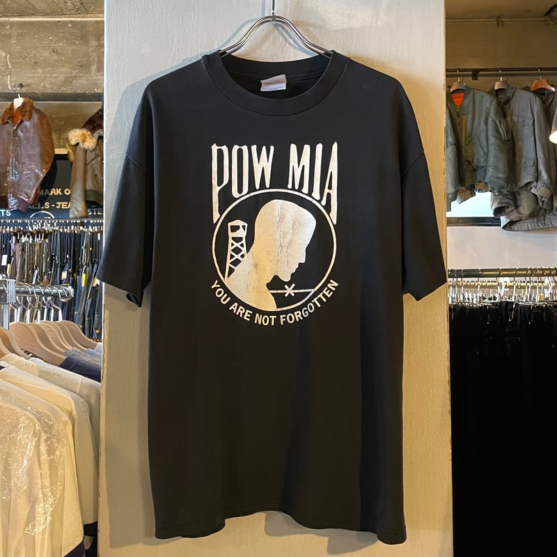 90s Hanes S/S Tシャツ USA製 POW MIA ミリタリーTシャツ (S428