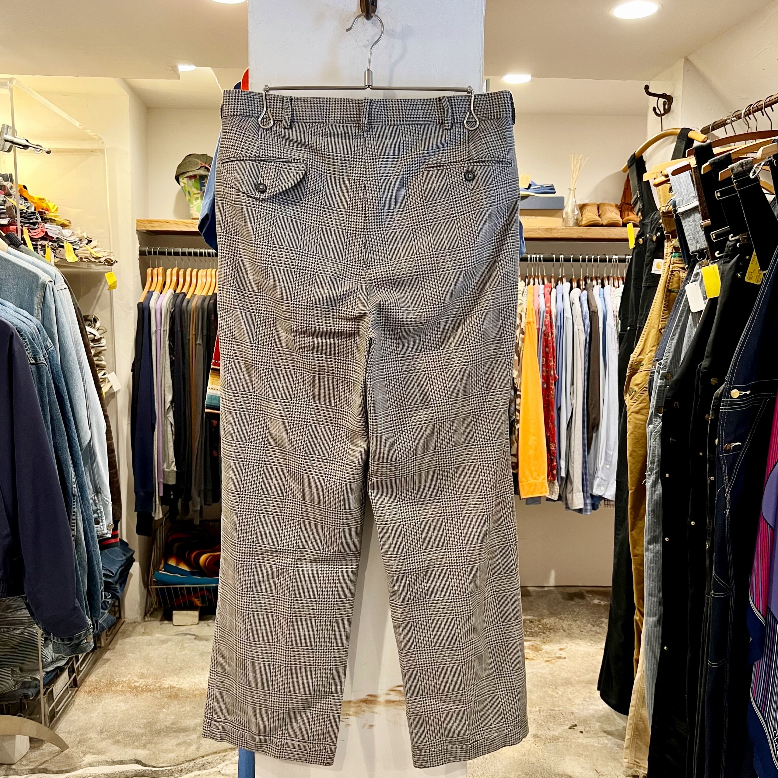 POLO by Ralph Laure グレンチェック 千鳥格子柄 タック入り