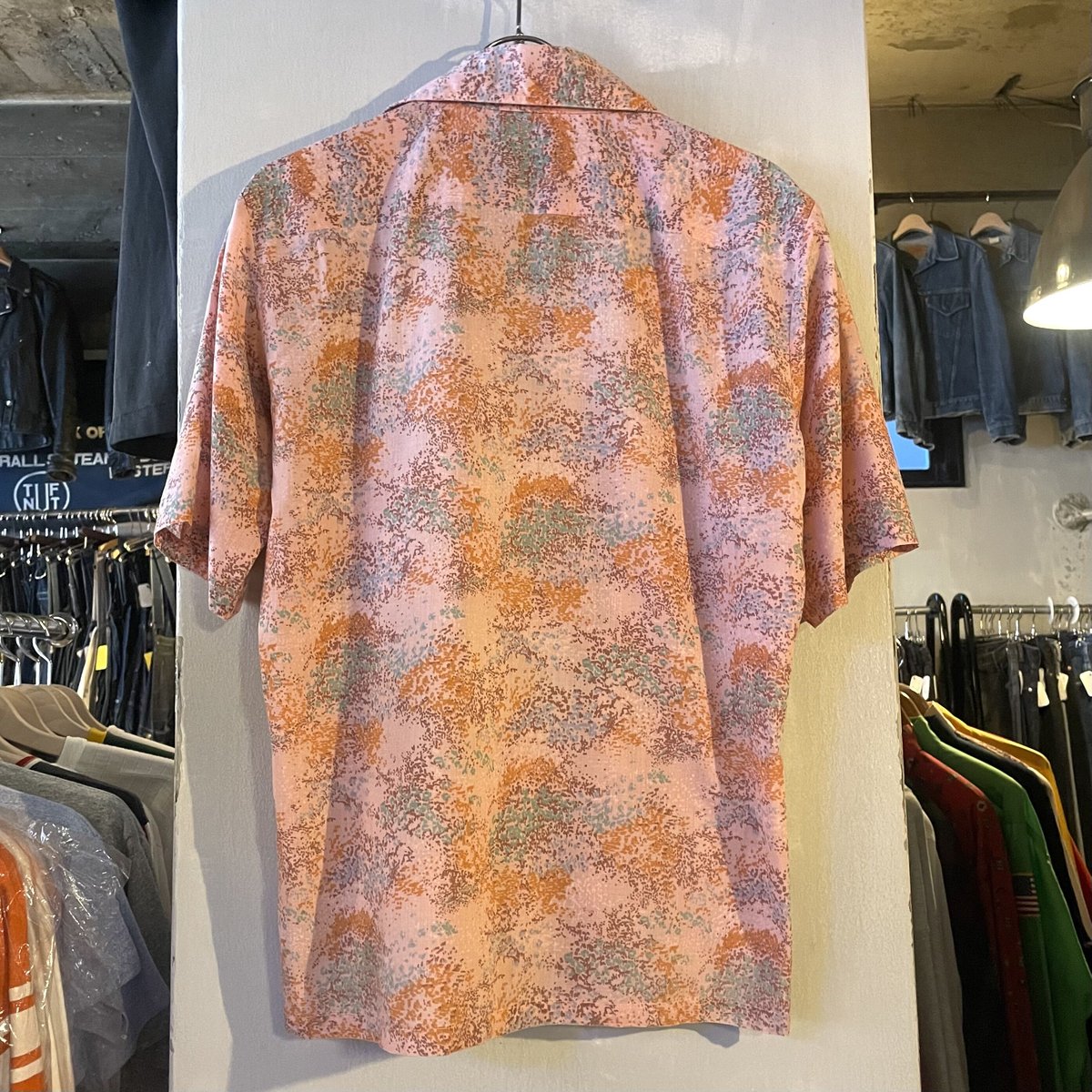 60's 70's TOWNCRAFT 総柄プルオーバーシャツ　Penneys 60s PENNEY'S TOWNCRAFT オンブレチェック レーヨン オープン