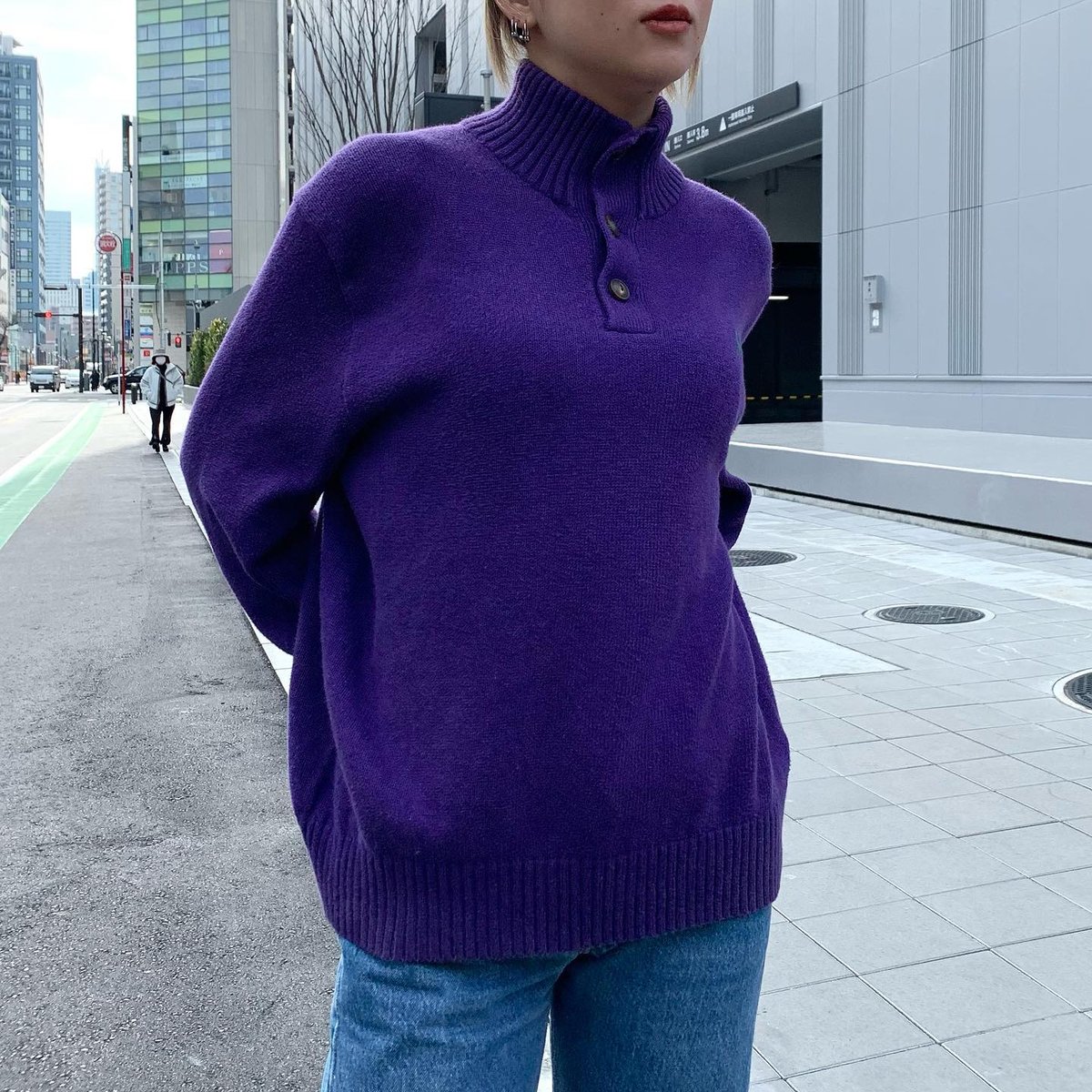 POLO by Ralph Lauren ハーフボタン コットンニットセーター ラルフ 