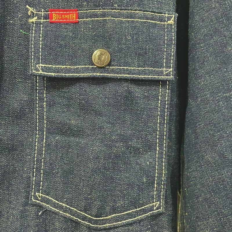 BIG SMITH 70s UNION MADE DEAD STOCK デニムカバーオール デ BIG SMITH 70s UNION MADE DEAD STOCK デニムカバーオール デ