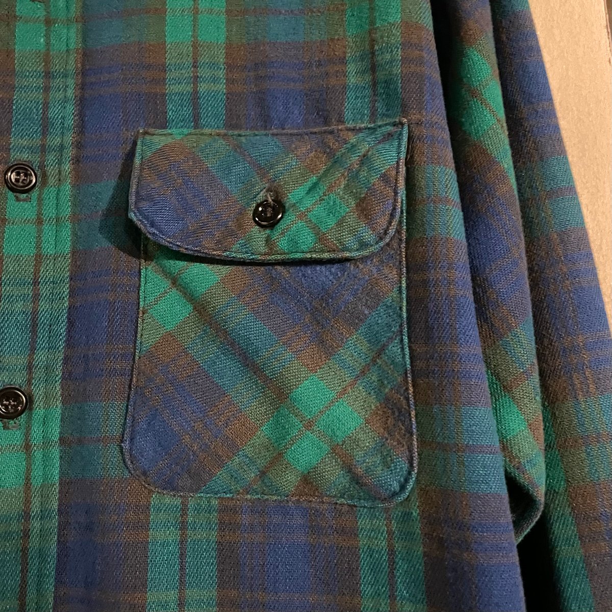 five brother 50s ネルシャツ　vintage 50s FIVE BROTHER Vintage Wool Shirt マチ付き UNION