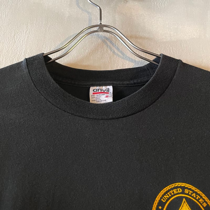 ヴィンテージUSミリタリーTシャツ 【MADE IN USA】XL MADE IN USA製 UNION MADE ワッペン付きTシャツ ブラック XL
