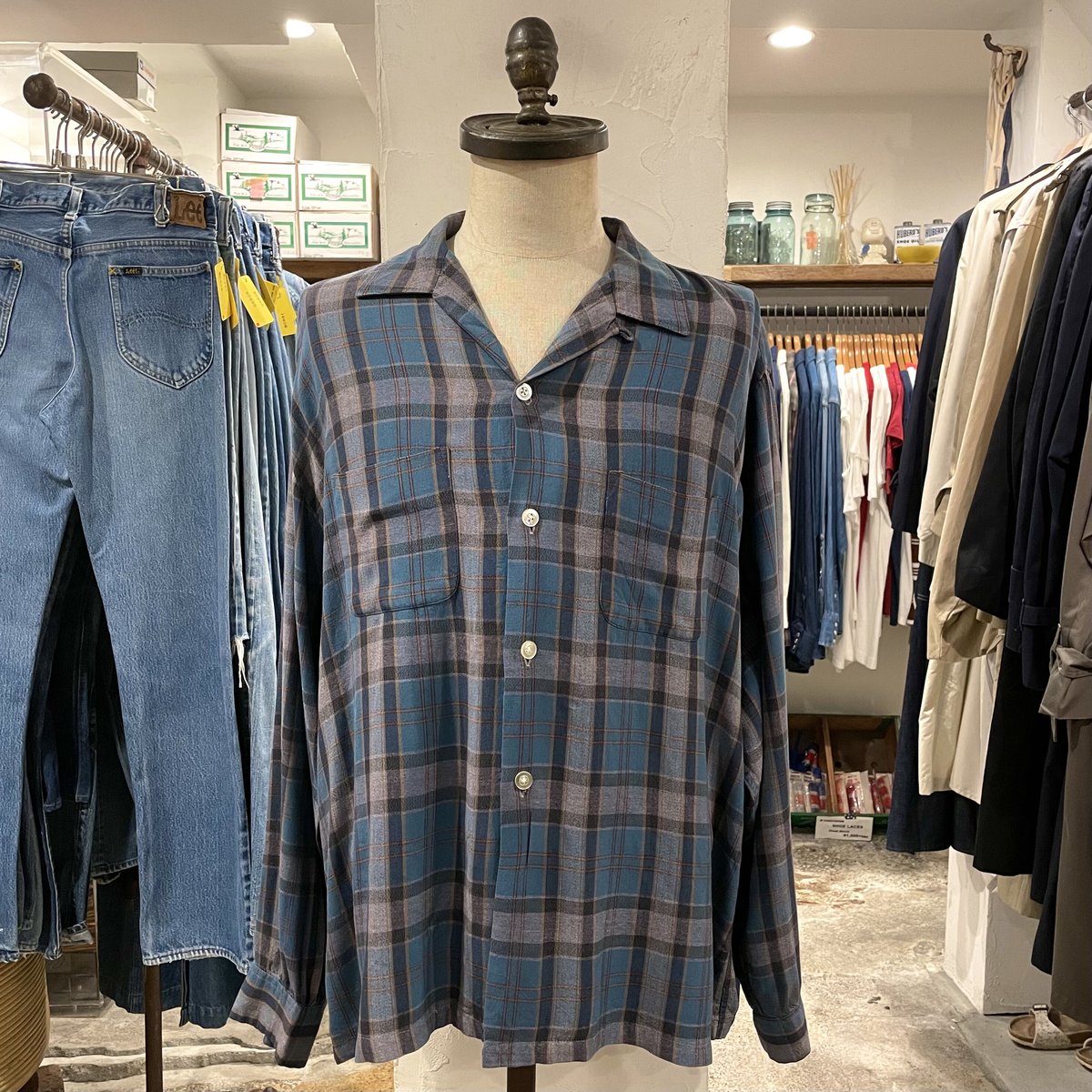 Cranbrook オープンカラーシャツ ボックスシルエット型