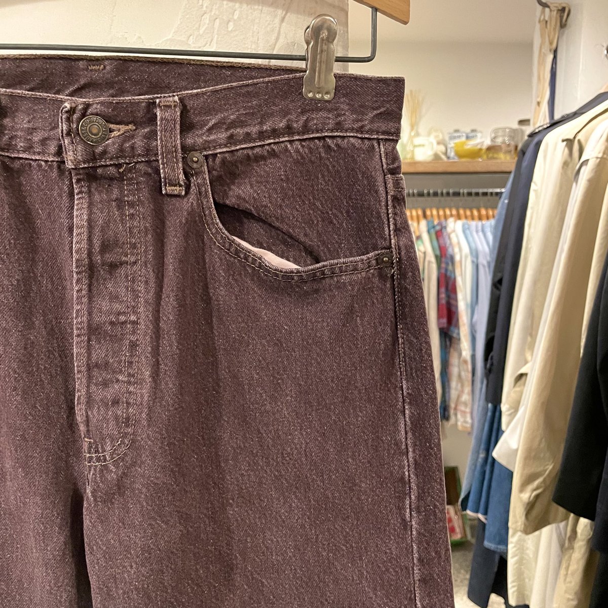 Levi's 501 90年代 リーバイス 先染め カラーデニム 赤茶系 USA製 1992