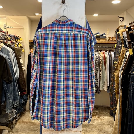 Ralph Lauren　 ボタンダウンシャツ　 CLASSIC FIT　 マドラスチェック柄　(S2665)