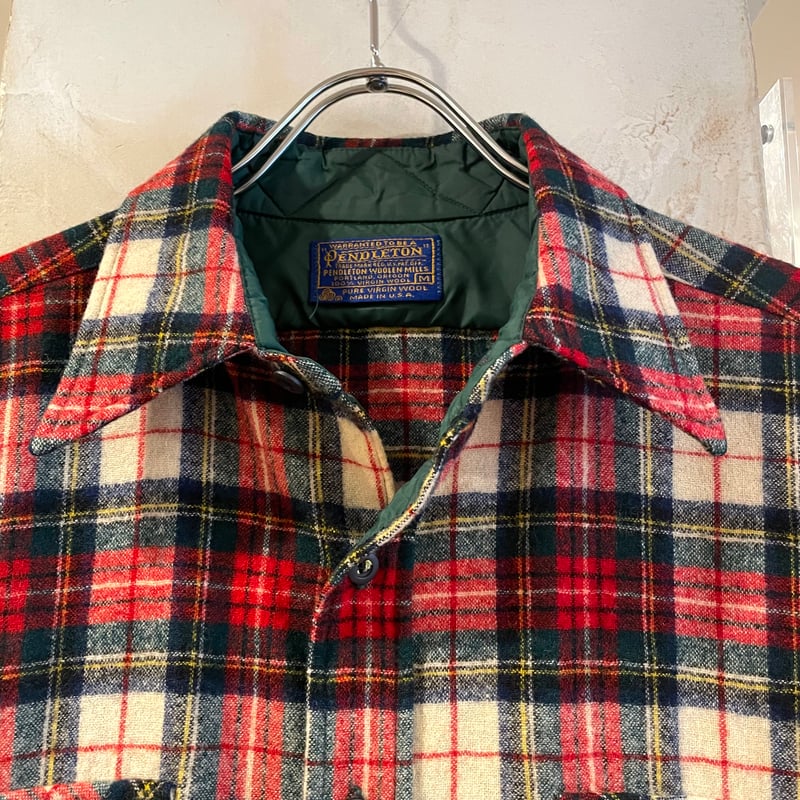 【無地】PENDLETON ペンドルトン 70S ハーフジップ ウールシャツ 70´s PENDLETON ハーフジップ ウールシャツ アメリカ製 無地