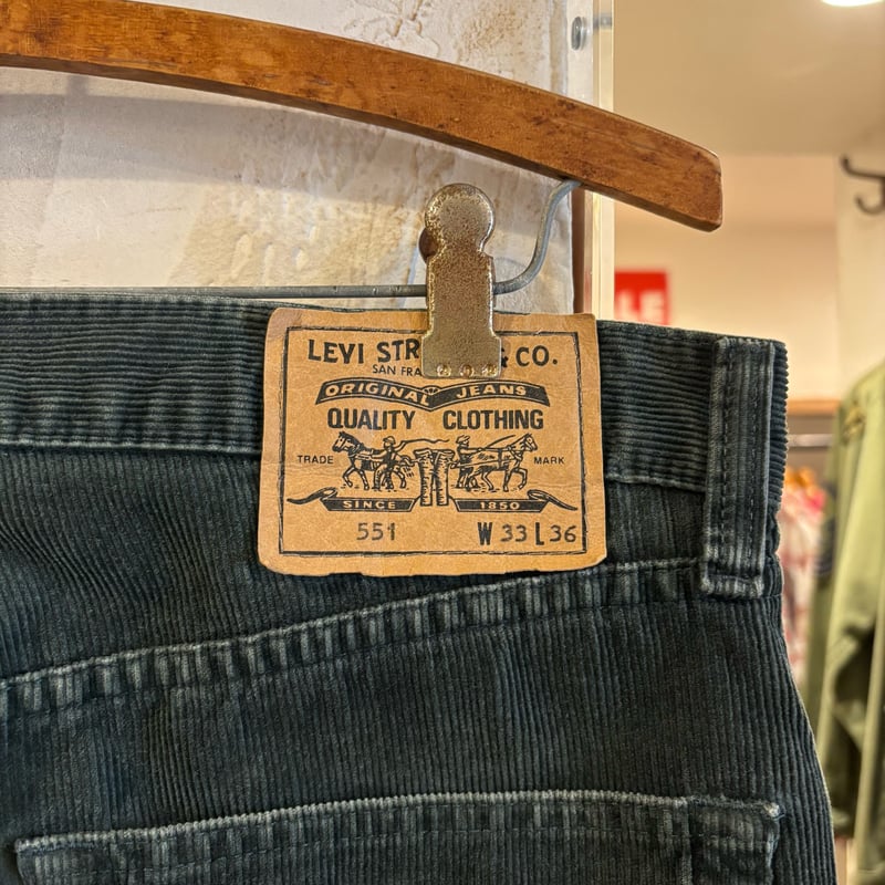 90s Levi's 551 6933 コーデュロイパンツ ユーロ リーバイス グリーン