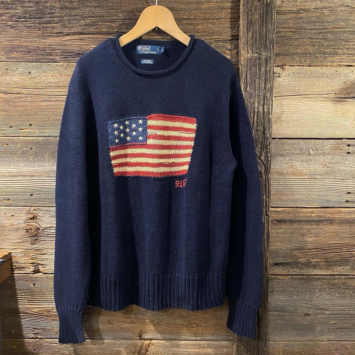 POLO RALPH LAUREN 星条旗柄コットンリネンニット ラルフ