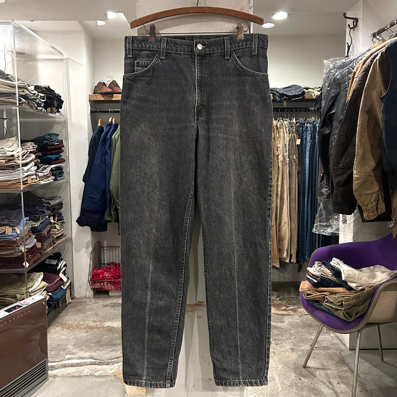 90s Levi's 550 0259 リーバイス ブラックデニムパンツ 33×31 先染め