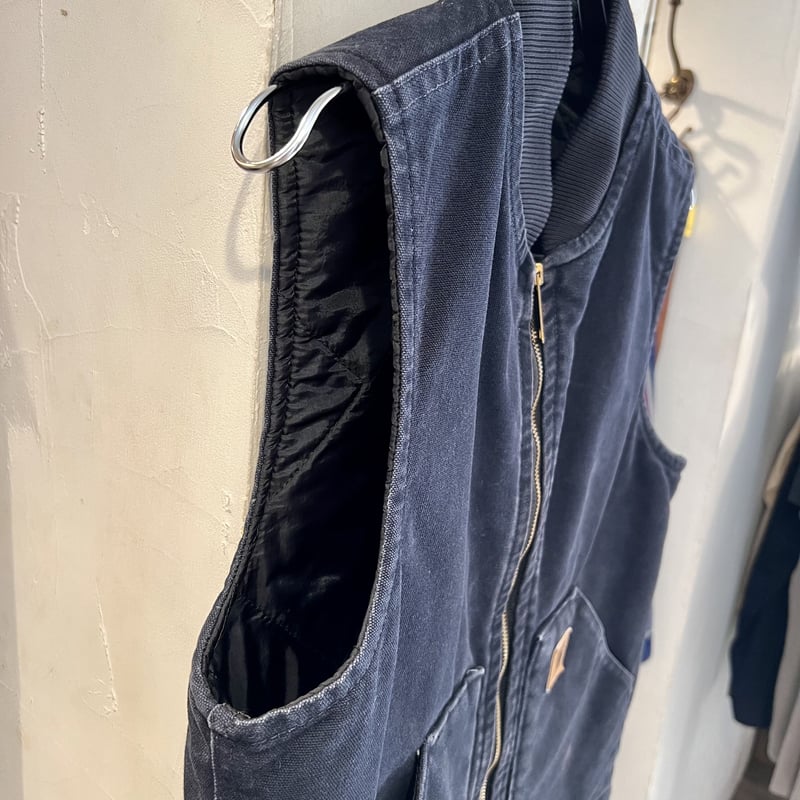 Carhartt ダック地ベスト キルティングライナー ネイビー Carhartt ダック地ベスト キルティングライナー ネイビー