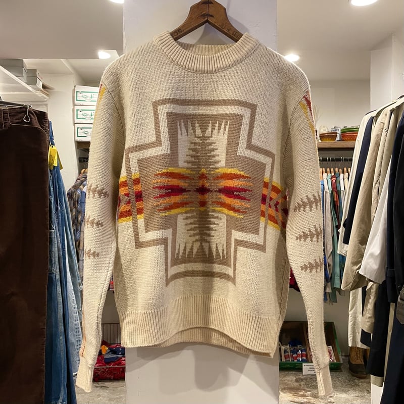 PENDLETON 70s チーフジョセフ柄 ウールニット ペンドルトン (S0497) |