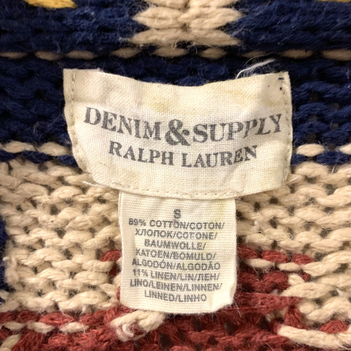 DENIM&SUPPLY RALPH LAUREN ショールカラー ニットカーディガン ネイテ