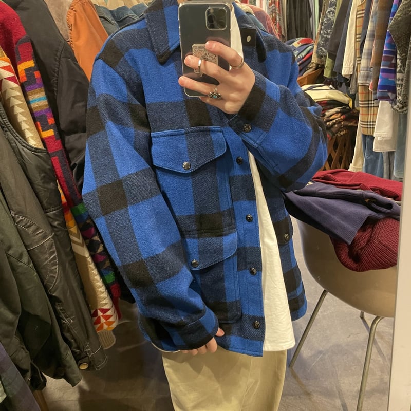 FILSON GARMENT USA製 マッキーノジャケット 黒ｘ青 フィルソン (S0507...