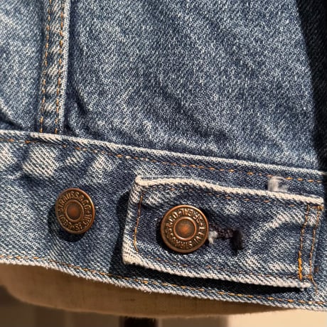 70s〜　Levi’s 71205-0217　デニムジャケット　USA製　Size 44　ロング丈　2ポケ　リーバイス　(S4916)
