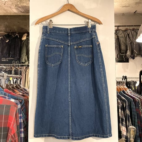 80s　Lee 380-8749　デニムスカート　42TALON ZIP　リベット大文字　USA製　(S2814)