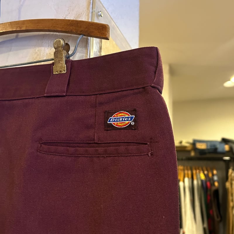 90s Dickies 874 ワークパンツ ディッキーズ ワインレッド 42×27