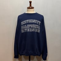 90s　Champion　L/S スウェットシャツ　Size XL　ネイビー　カレッジスウェット　California　チャンピオン　(S5337)