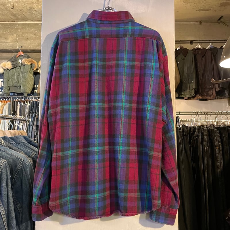 70s FIVE BROTHER L/S ネルシャツ USA製 Size XL ファイブブラザ