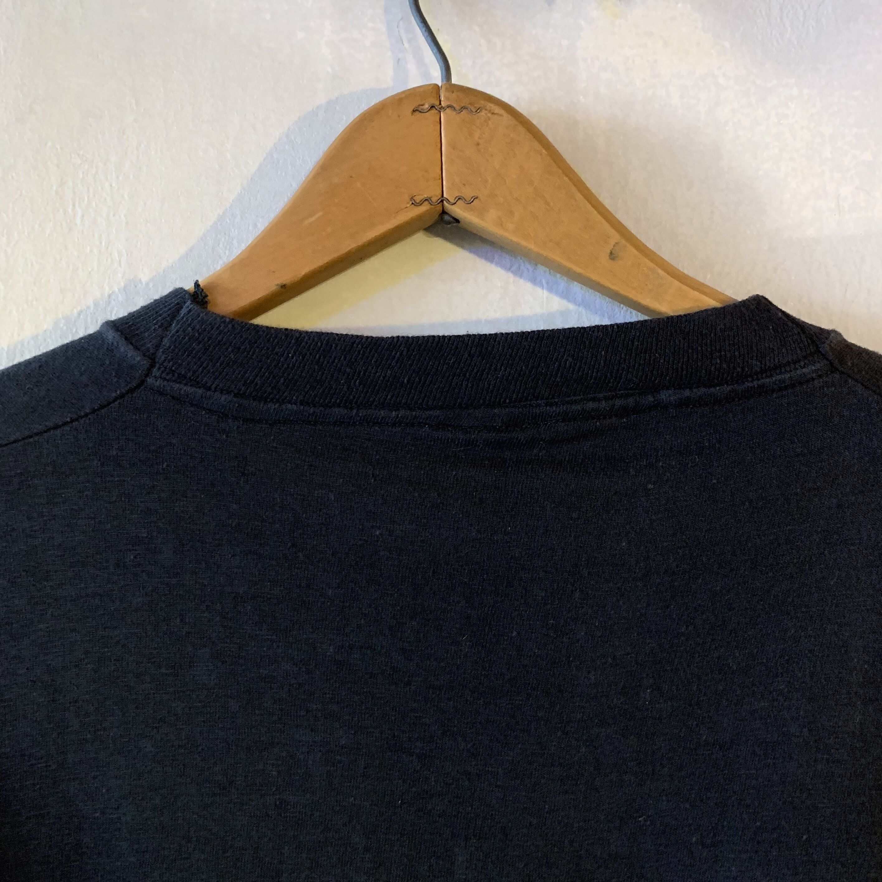 80s S/SハーレーT スカルウィング 袖裾シングルステッチ COTTON 100 