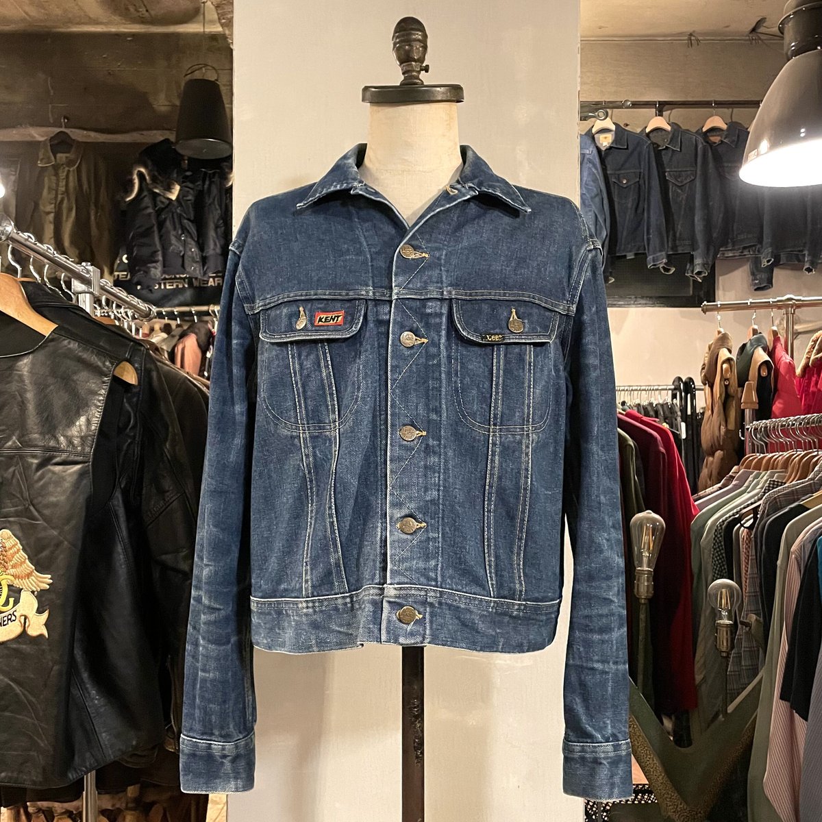 70s~ Lee 220-J デニムジャケット USA製 インディゴ ハチノス 70s~ Lee 220-J デニムジャケット USA製 インディゴ ハチノス
