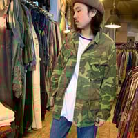 50s US MILITARY ユーティリティシャツ 月桂樹ボタン ミリタリーシャツ