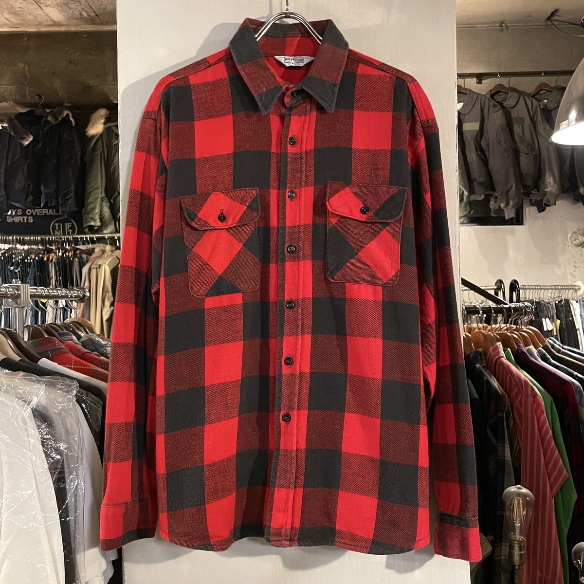 70s FIVE BROTHER ネルシャツ ファイブブラザー USA製 XL コットン