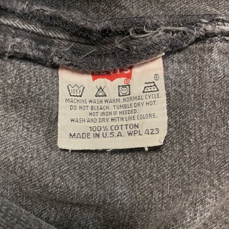 90s　Levi’s 501 0660　後染め ブラックデニム パンツ　32×33　USA製　1995年　(S3460)