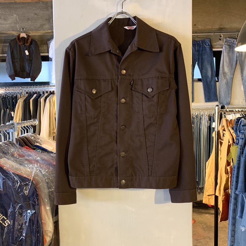 70s Levi's 70505 Big E リーバイス ピケジャケット 黒タブ ボタン裏88...