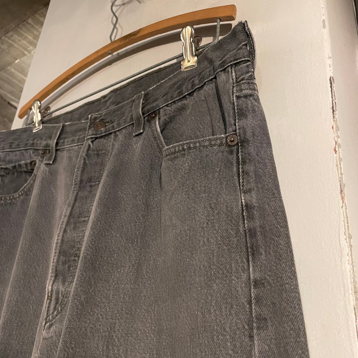 90s Levi's 501 先染め ブラックデニムパンツ 35×33 USA製 1994年
